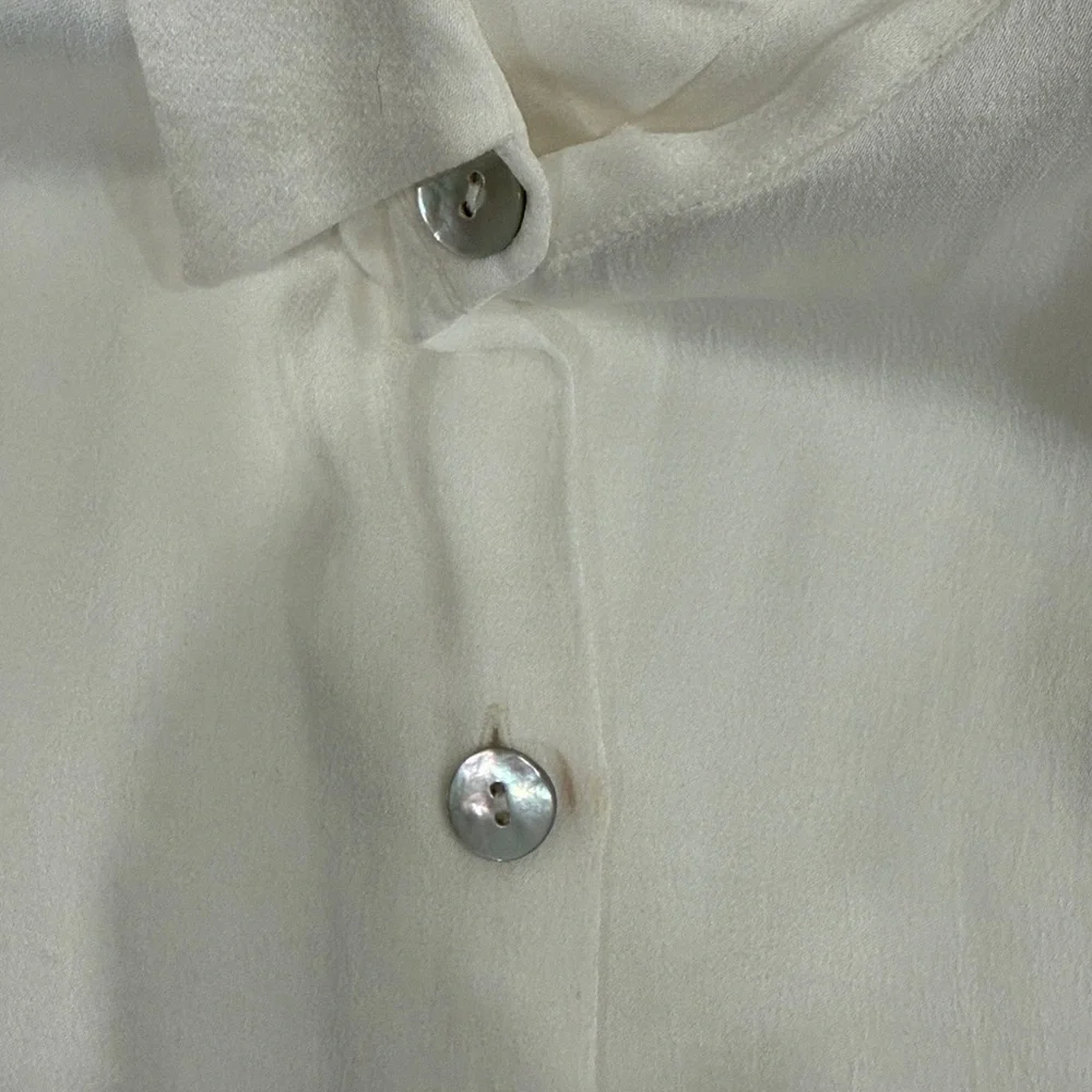 Zara Ivory Blouse with Feather Trim - Picture 4 of 4